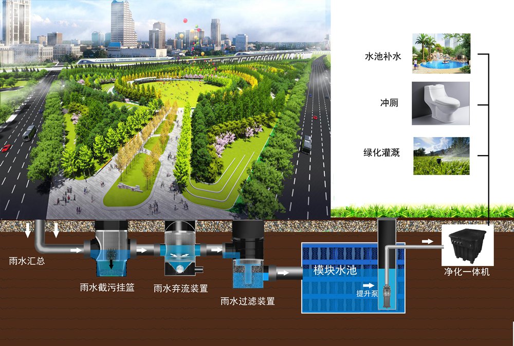 绿色景观雨水回收