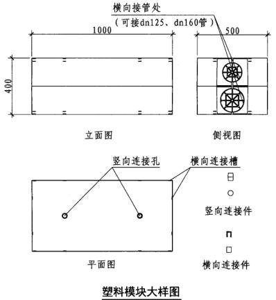 塑料雨水收集模块大样图